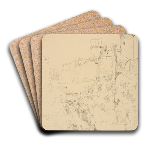 Chteau indtermin by Jacques-Raymond Brascassat Art Drink Coaster set