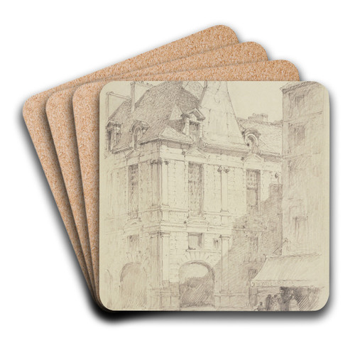 Le coin de la rue Saint-Antoine et de la rue du Petit Musc by Ferdinand Boberg Art Drink Coaster set Le coin de la rue Saint-Antoine et de la rue du Petit Musc by Ferdinand Boberg Art Drink Coaster set