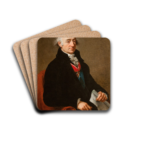 Portrait of Stanisaw Maachowski (17361809) by Francois Xavier Fabre Drink Coasters - set of 4 Portrait of Stanisaw Maachowski (17361809) by Francois Xavier Fabre Drink Coasters - set of 4
