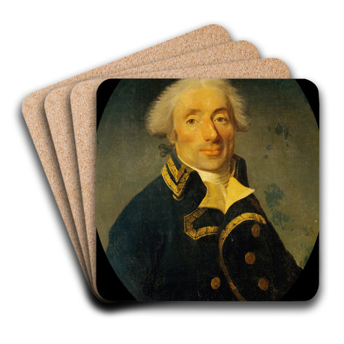 Portrait d'un gnral de division by Joseph Boze Art Drink Coaster set Portrait d'un gnral de division by Joseph Boze Art Drink Coaster set