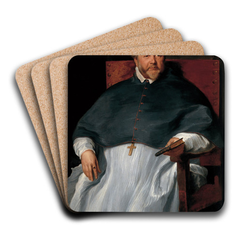Bishop Jan Van Malderen by Anthony van Dyck Art Drink Coaster set