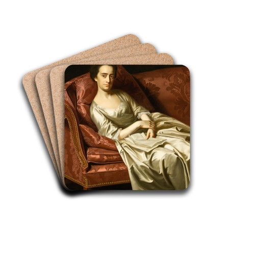 Portrait Of A Lady by John Singleton Copley Drink Coasters - set of 4