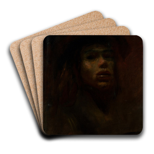 Longhaired Groom by Ladislav Mednynszky Art Drink Coaster set