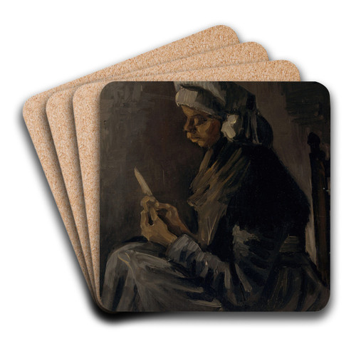 The Potato Peeler by Vincent van Gogh Art Drink Coaster set The Potato Peeler by Vincent van Gogh Art Drink Coaster set