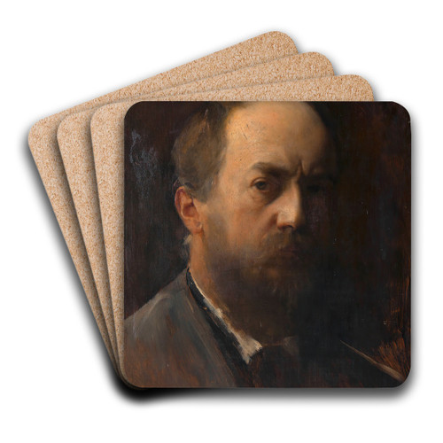 Selbstbildnis Josef Gisela by Josef Gisela Art Drink Coaster set Selbstbildnis Josef Gisela by Josef Gisela Art Drink Coaster set
