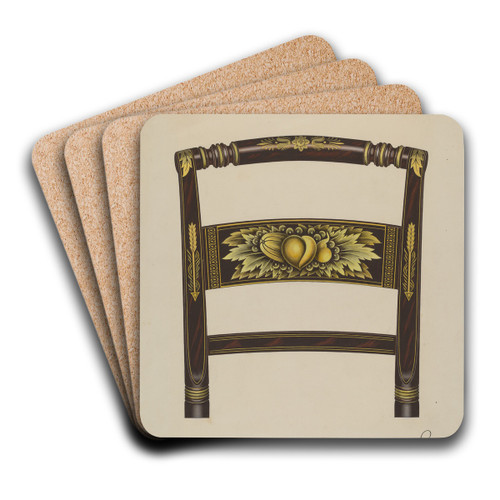 Hitchcock Chair Back by Lawrence Flynn Art Drink Coaster set Hitchcock Chair Back by Lawrence Flynn Art Drink Coaster set