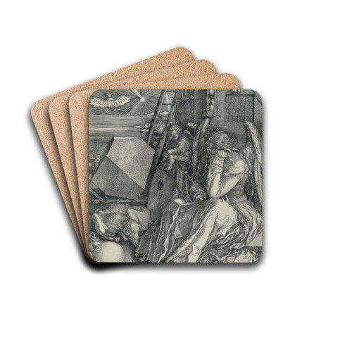 Melencolia I (The Melancholy) by Albrecht Drer Drink Coasters - set of 4