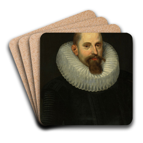 Portret van Jan II Moretus by Erasmus Quellinus the younger Art Drink Coaster set Portret van Jan II Moretus by Erasmus Quellinus the younger Art Drink Coaster set