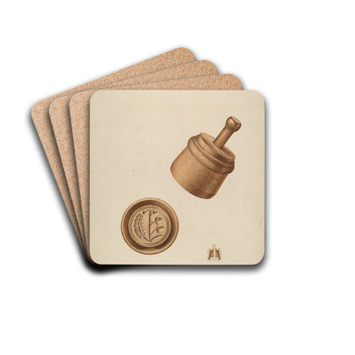 Butter Mold by Wellington Blewett Drink Coasters - set of 4