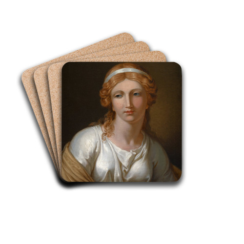 Helen by Johann Heinrich Wilhelm Tischbein Drink Coasters - set of 4 Helen by Johann Heinrich Wilhelm Tischbein Drink Coasters - set of 4