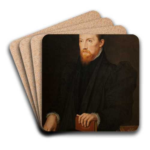 Bearded, red-headed Man, seated by Pieter Pourbus Art Drink Coaster set Bearded, red-headed Man, seated by Pieter Pourbus Art Drink Coaster set