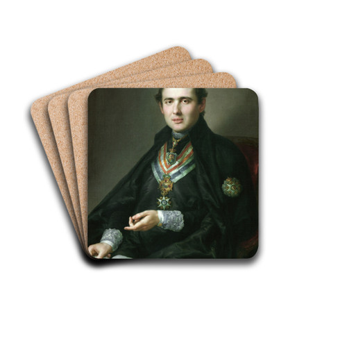 Juan Gutirrez de Len, Leon The Priest by Vicente Lpez Portaa Drink Coasters - set of 4