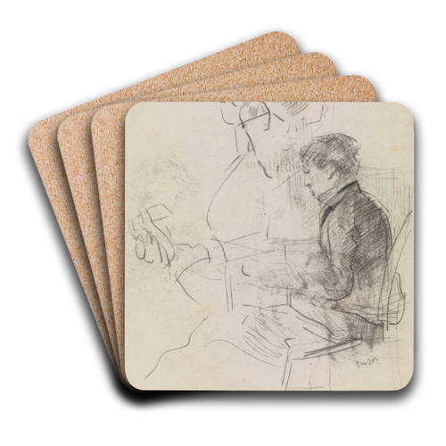 Ensor's Mother by James Ensor Art Drink Coaster set