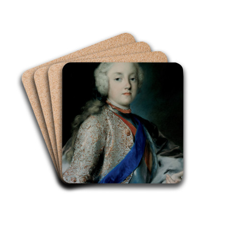 Crown Prince Friedrich Christian Of Saxony (1722-1763) by Rosalba Carriera Drink Coasters - set of 4