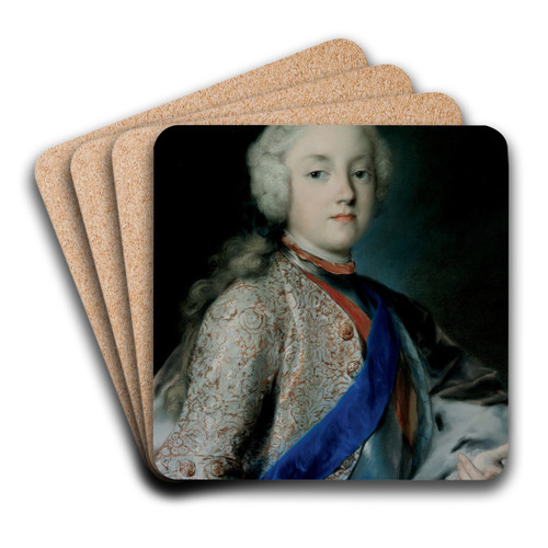 Crown Prince Friedrich Christian Of Saxony (1722-1763) by Rosalba Carriera Art Drink Coaster set