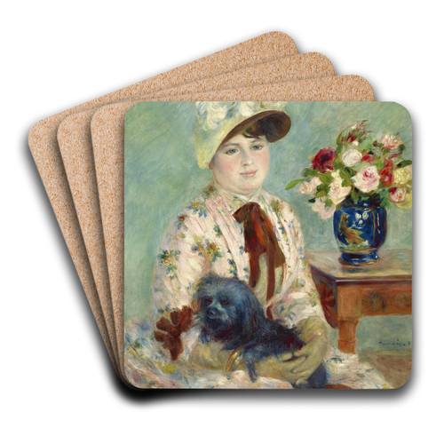 Mlle Charlotte Berthier by Pierre-Auguste Renoir Art Drink Coaster set Mlle Charlotte Berthier by Pierre-Auguste Renoir Art Drink Coaster set