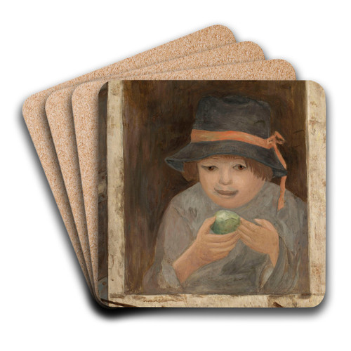Dziewczyna z jabkiem w oknie by Tadeusz Makowski Art Drink Coaster set Dziewczyna z jabkiem w oknie by Tadeusz Makowski Art Drink Coaster set