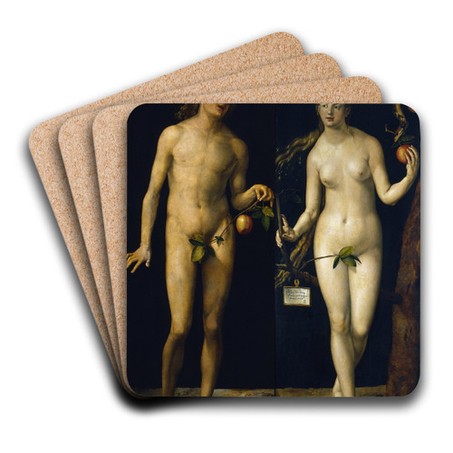 Adam And Eve by Albrecht Drer Art Drink Coaster set Adam And Eve by Albrecht Drer Art Drink Coaster set