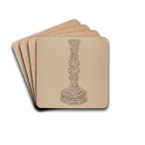 Candlestick by John Dana Drink Coasters - set of 4