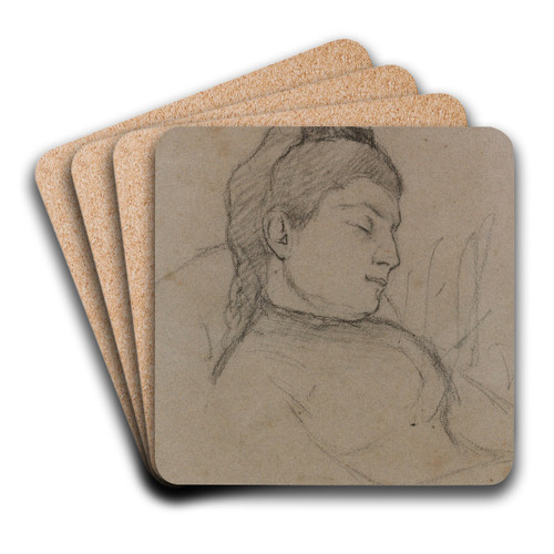 Femme Sommeillant by Paul Gauguin Art Drink Coaster set