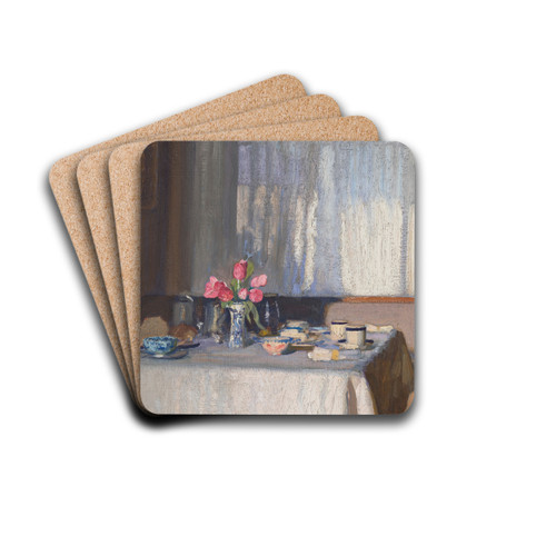 The Breakfast Table by Sir George Clausen Drink Coasters - set of 4