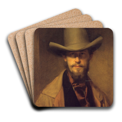 Self-portrait by Franz Eybl Art Drink Coaster set