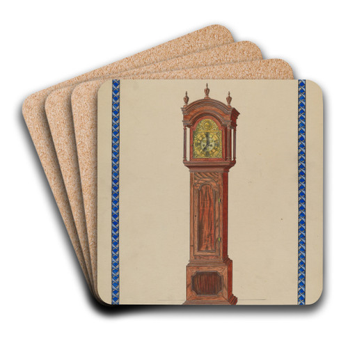 Clock by John Dieterich Art Drink Coaster set