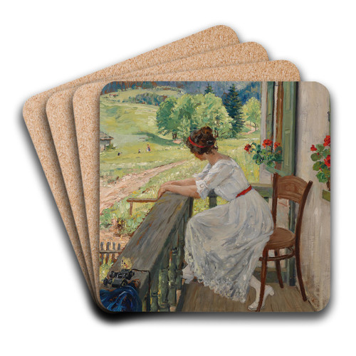 Schne Aussicht by Robert Voelcker Art Drink Coaster set
