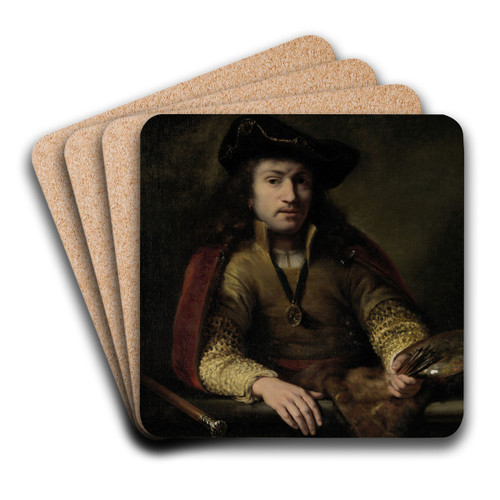 Self-portrait by Ferdinand Bol Art Drink Coaster set