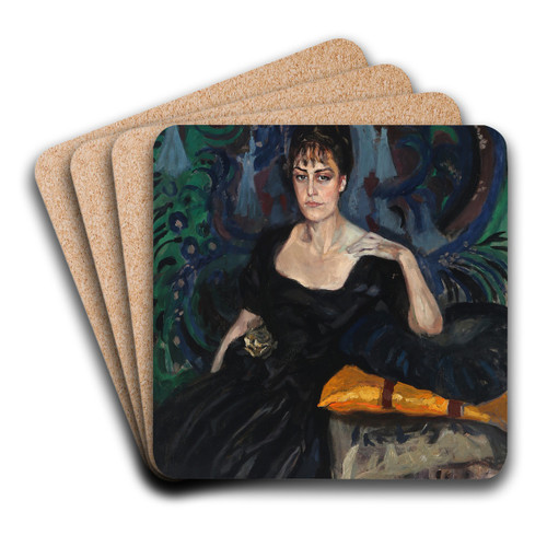 Portrt af siddende kvinde by Dietrich Wilhelm Alberts Art Drink Coaster set