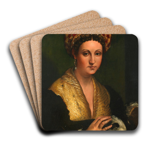 Portrait of a Lady by Callisto Piazza Art Drink Coaster set