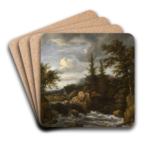 Waterfall in Norway by Jacob van Ruisdael Art Drink Coaster set