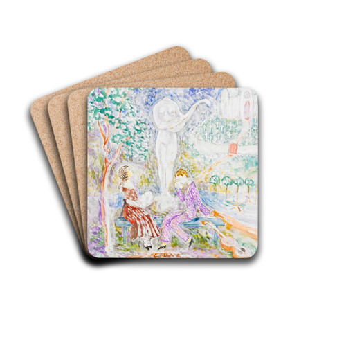 Den snderslagna statyn by Nils Dardel Drink Coasters - set of 4