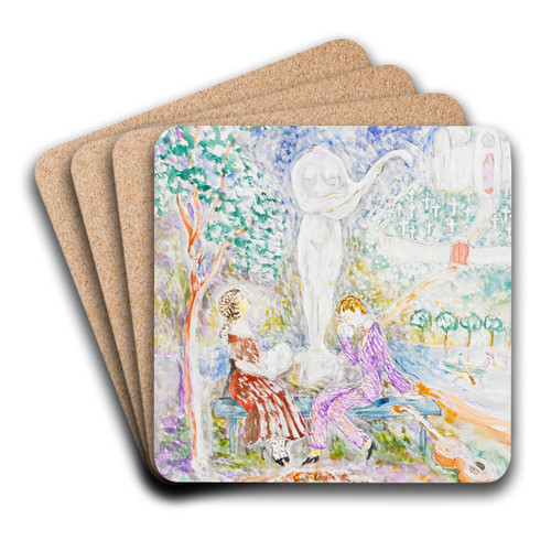 Den snderslagna statyn by Nils Dardel Art Drink Coaster set