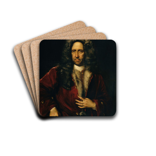 Portrt eines Adeligen (Guido Graf Starhemberg) by Johann Kupetzky Drink Coasters - set of 4