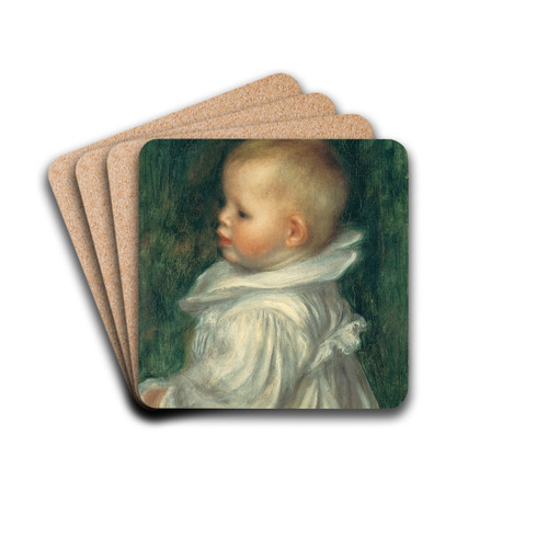 Portrait of Claude Renoir by Pierre-Auguste Renoir Drink Coasters - set of 4