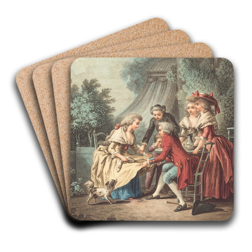 Le Djeun by Louis-Marin Bonnet Art Drink Coaster set