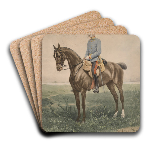 Kaiser Franz Joseph zu Pferd by Julius von Blaas Art Drink Coaster set