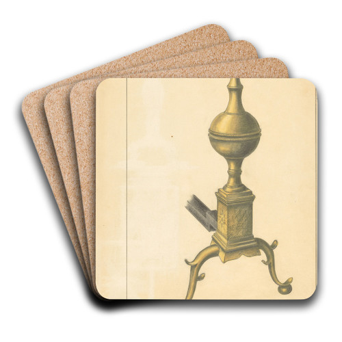 Andiron (one of pair) by Hans Korsch Art Drink Coaster set Andiron (one of pair) by Hans Korsch Art Drink Coaster set