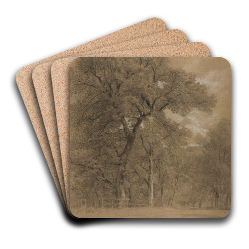 Edge of a Forest by Constant Troyon Art Drink Coaster set Edge of a Forest by Constant Troyon Art Drink Coaster set