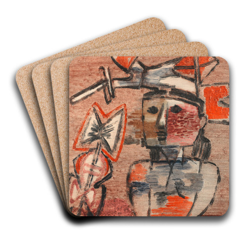Junges Mdchen by Jankel Adler Art Drink Coaster set
