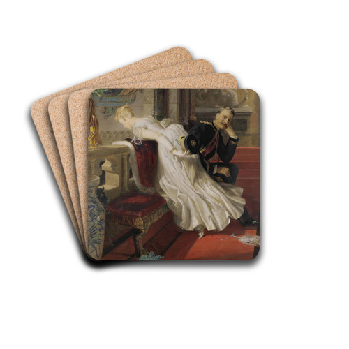 Amor Vincit Omnia by Edward Henry Corbould Drink Coasters - set of 4