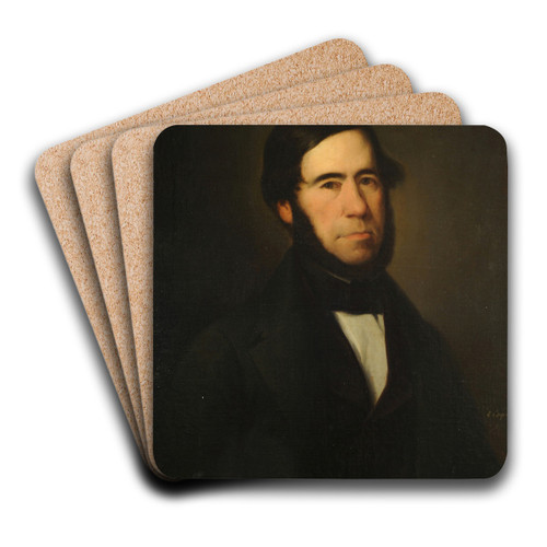 Portrait of Don Manuel Jos de Guerrico by Antonio Mara Esquivel Art Drink Coaster set