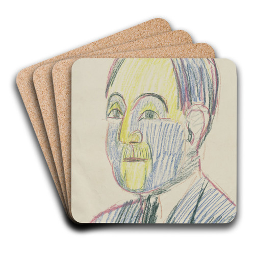 Bildnis Ernst Gosebruch by Ernst Ludwig Kirchner Art Drink Coaster set