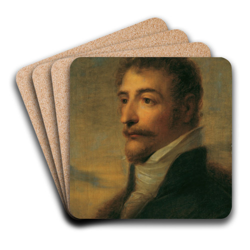 Brustbild eines brtigen Mannes by Heinrich Friedrich Fger Art Drink Coaster set Brustbild eines brtigen Mannes by Heinrich Friedrich Fger Art Drink Coaster set