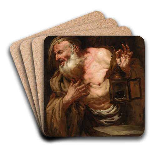 Diogenes by Giovanni Battista Langetti Art Drink Coaster set