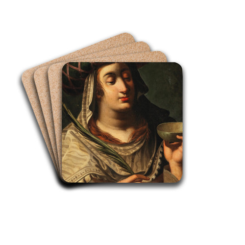 The Tiburtine Sibyl by Abraham Janssens Drink Coasters - set of 4