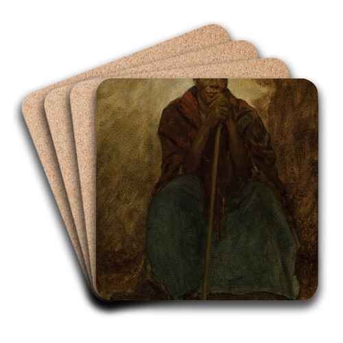 Dinah, Portrait Of A Negress by Eastman Johnson Art Drink Coaster set