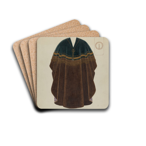 Manta or Poncho by Syrena Swanson Drink Coasters - set of 4