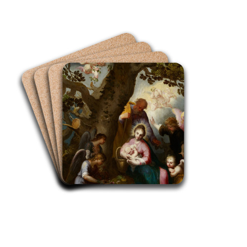 The Flight into Egypt by Abraham Bloemaert Drink Coasters - set of 4